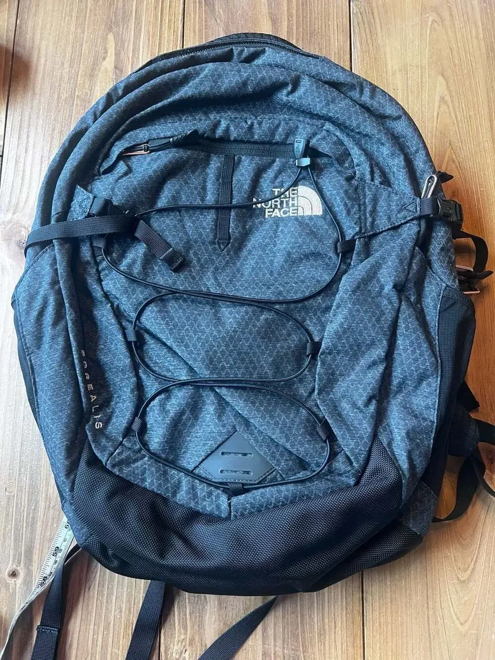 The North Face Borealis Backpack in Blue Black Diamond Pattern